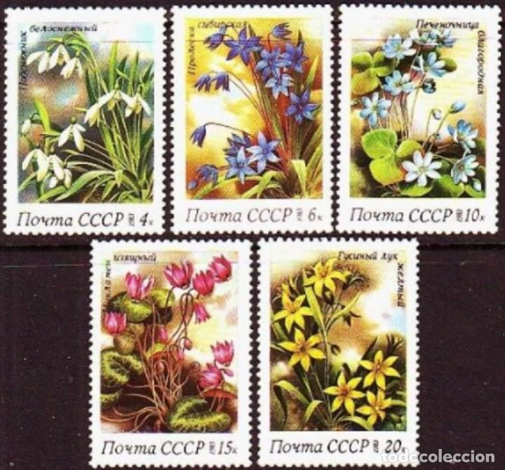 Sellos: &iexcl;&iexcl;OCASI&Oacute;N!! RUSIA URSS 1983 RESTO COLECCI&Oacute;N MNH**Flores de primavera. 5278-5282