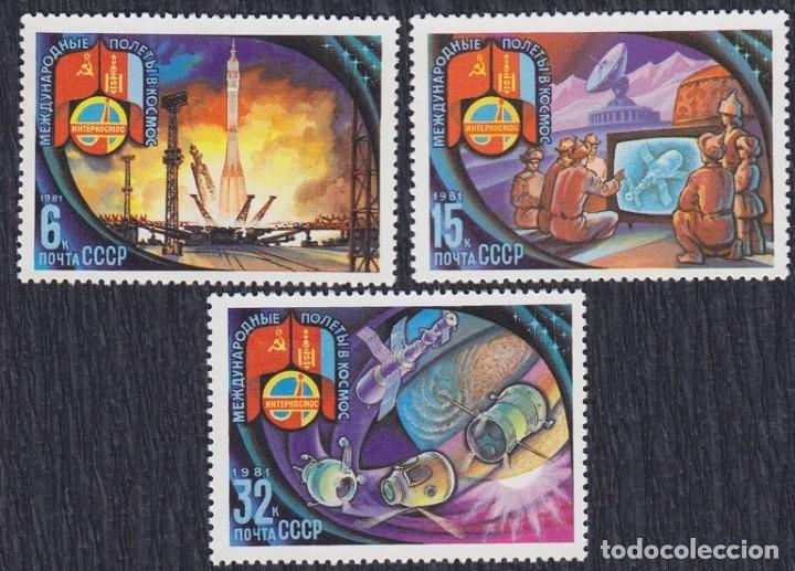 Timbres: &iexcl;&iexcl;OCASI&Oacute;N!! RUSIA URSS 1981 RESTO COLECCI&Oacute;N MNH**Vuelo espacial sovi&eacute;tico-mongol. 5052-5054