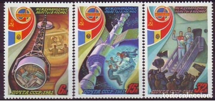 Timbres: &iexcl;&iexcl;OCASI&Oacute;N!! RUSIA URSS 1981 RESTO COLECCI&Oacute;N MNH**Vuelo espacial sovi&eacute;tico-rumano. 5071-5073