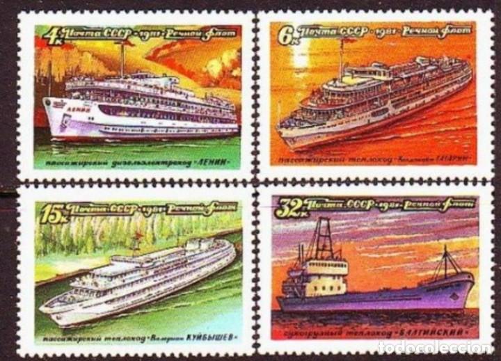Stamps: &iexcl;&iexcl;OCASI&Oacute;N!! RUSIA URSS 1981 RESTO COLECCI&Oacute;N MNH**Flota fluvial de la URSS. 5088-5091