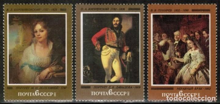 Timbres: &iexcl;&iexcl;OCASI&Oacute;N!! RUSIA URSS 1982 RESTO COLECCI&Oacute;N MNH**Pinturas rusas. 5161-5163