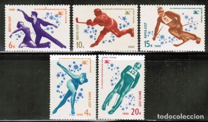 Timbres: &iexcl;&iexcl;OCASI&Oacute;N!! RUSIA URSS 1980 RESTO COLECCI&Oacute;N MNH**XIII Juegos Ol&iacute;mpicos de Invierno en Lake Placid. 4