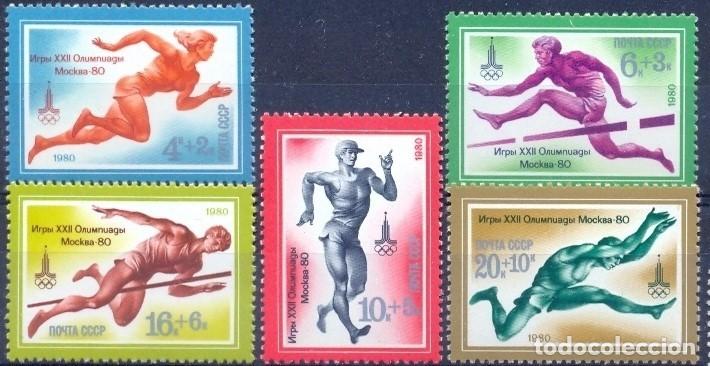 Briefmarken: &iexcl;&iexcl;OCASI&Oacute;N!! RUSIA URSS 1980 RESTO COLECCI&Oacute;N MNH**XXII Juegos Ol&iacute;mpicos de Verano en Mosc&uacute;. 4921-4925