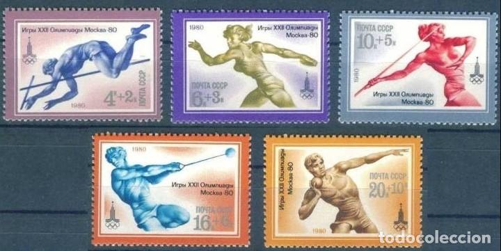 Briefmarken: &iexcl;&iexcl;OCASI&Oacute;N!! RUSIA URSS 1980 RESTO COLECCI&Oacute;N MNH**XXII Juegos Ol&iacute;mpicos de Verano en Mosc&uacute;. 4932-4936