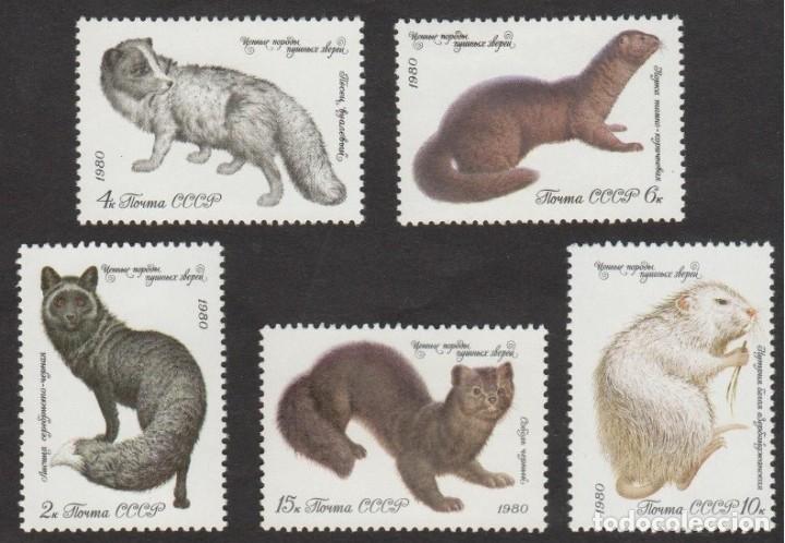 Sellos: &iexcl;&iexcl;OCASI&Oacute;N!! RUSIA URSS 1980 RESTO COLECCI&Oacute;N MNH**FAUNA Especies valiosas de animales de peleter&iacute;a