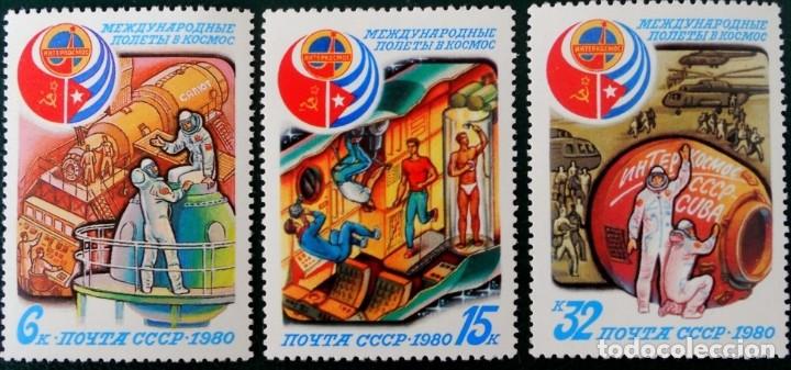 Sellos: &iexcl;&iexcl;OCASI&Oacute;N!! RUSIA URSS 1980 RESTO COLECCI&Oacute;N MNH**Vuelo espacial sovi&eacute;tico-cubano. 4994-4996