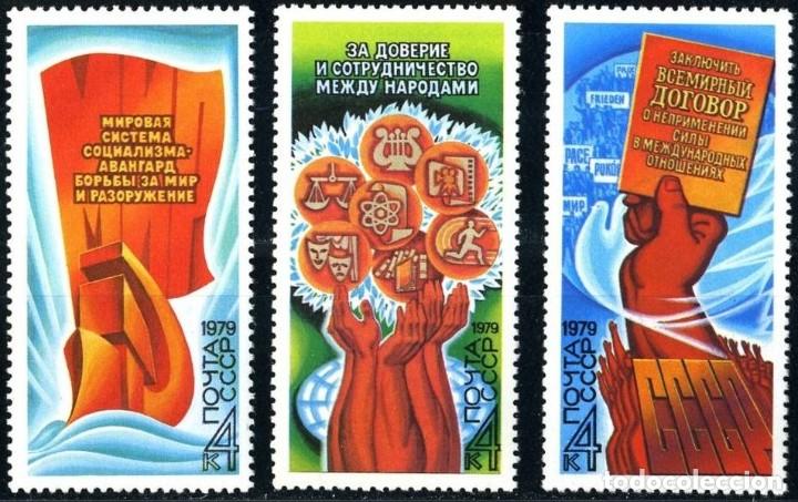Timbres: &iexcl;&iexcl;OCASI&Oacute;N!! RUSIA URSS 1979 RESTO COLECCI&Oacute;N MNH**Programa de Paz en Acci&oacute;n. 4900-4902