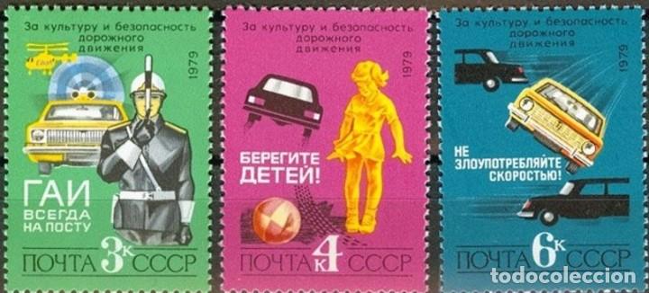 Timbres: &iexcl;&iexcl;OCASI&Oacute;N!! RUSIA URSS 1979 RESTO COLECCI&Oacute;N MNH**Carretera segura. 4903-4905