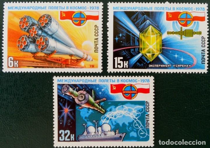 Timbres: &iexcl;&iexcl;OCASI&Oacute;N!! RUSIA URSS 1978 RESTO COLECCI&Oacute;N MNH**Vuelo espacial sovi&eacute;tico-polaco. 4735-4737