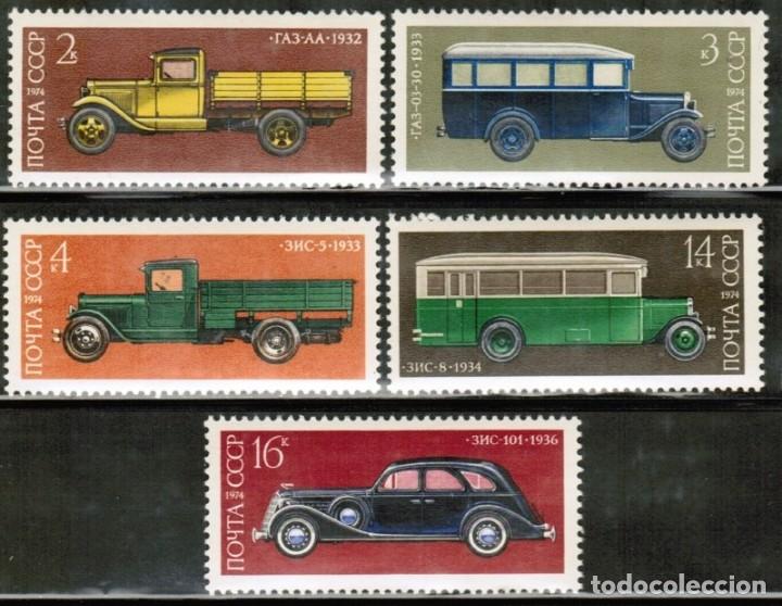 Timbres: &iexcl;&iexcl;OCASI&Oacute;N!! RUSIA URSS 1974 RESTO COLECCI&Oacute;N MNH**Historia de la industria automovil&iacute;stica sovi&eacute;tica.