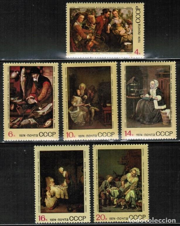 Briefmarken: &iexcl;&iexcl;OCASI&Oacute;N!! RUSIA URSS 1974 RESTO COLECCI&Oacute;N MNH**Pinturas extranjeras en galer&iacute;as sovi&eacute;ticas. 4301-4