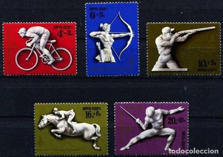 Timbres: &iexcl;&iexcl;OCASI&Oacute;N!! RUSIA URSS 1977 MNH**XXII Juegos Ol&iacute;mpicos de Mosc&uacute;. 4642-4646