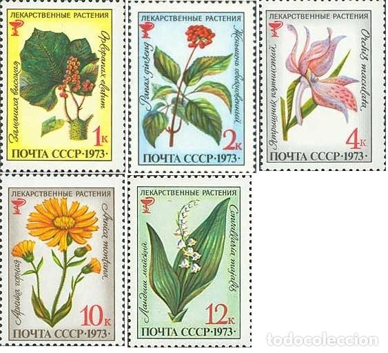 Francobolli: &iexcl;&iexcl;OCASI&Oacute;N!! RUSIA URSS 1973 MNH** Plantas medicinales. 4156-4160