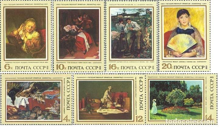 Selos: &iexcl;&iexcl;OCASI&Oacute;N!! RUSIA URSS 1973 MNH** Pinturas extranjeras en galer&iacute;as sovi&eacute;ticas. 4187-4193