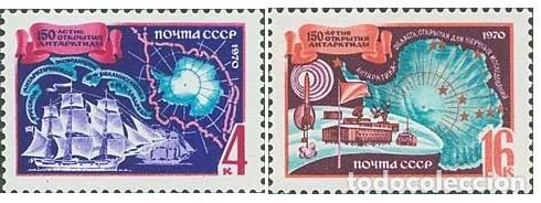 Briefmarken: &iexcl;&iexcl;OCASI&Oacute;N!! RUSIA URSS 1970 MNH** 150 Aniversario de la Expedici&oacute;n Ant&aacute;rtica de Bellinsgauzen y Laza