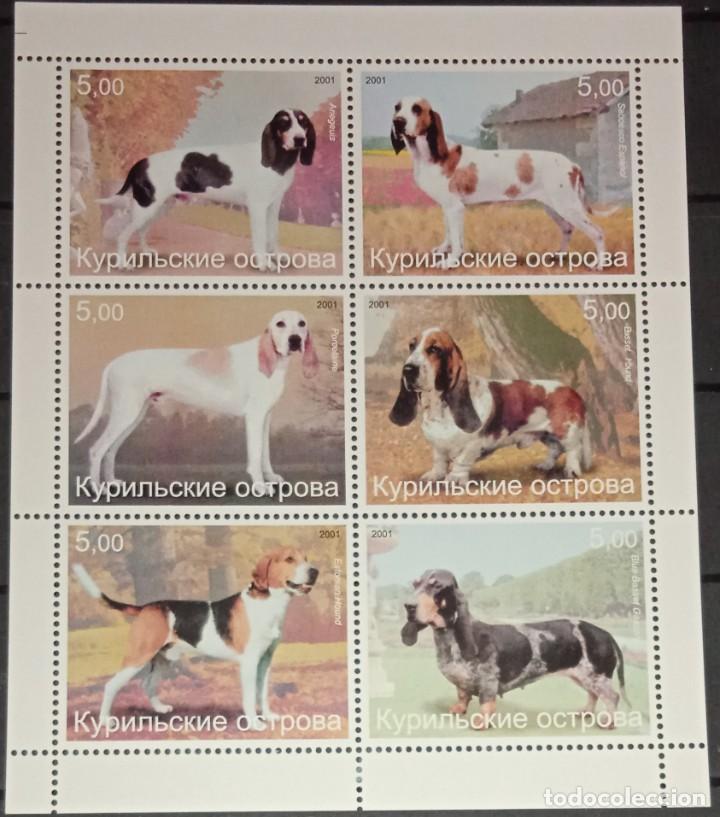 Sellos: KURIL ISLANDS 2001 SHEET MNH DOGS CHIENS PERROS HUNDEN CANI CAES