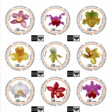 Sellos: BASHKIRIA 2013 SUPER SHEET MNH 28X21 CM ORCHIDS ORCHIDEES ORQUIDEAS ORCHIDEEN FLORES FLOWERS FLEURS. Lote 364130211