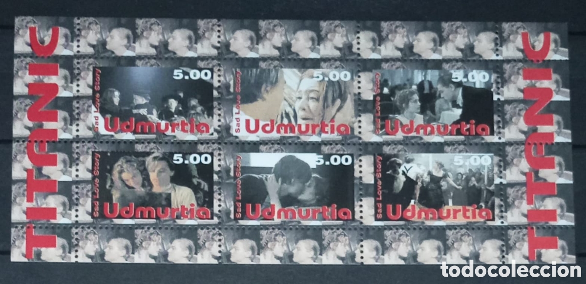 Timbres: UDMURTIA 1998 SHEET MNH TITANIC CINE CINEMA ACTORES ACTORS ACTRICES ACTRESSES