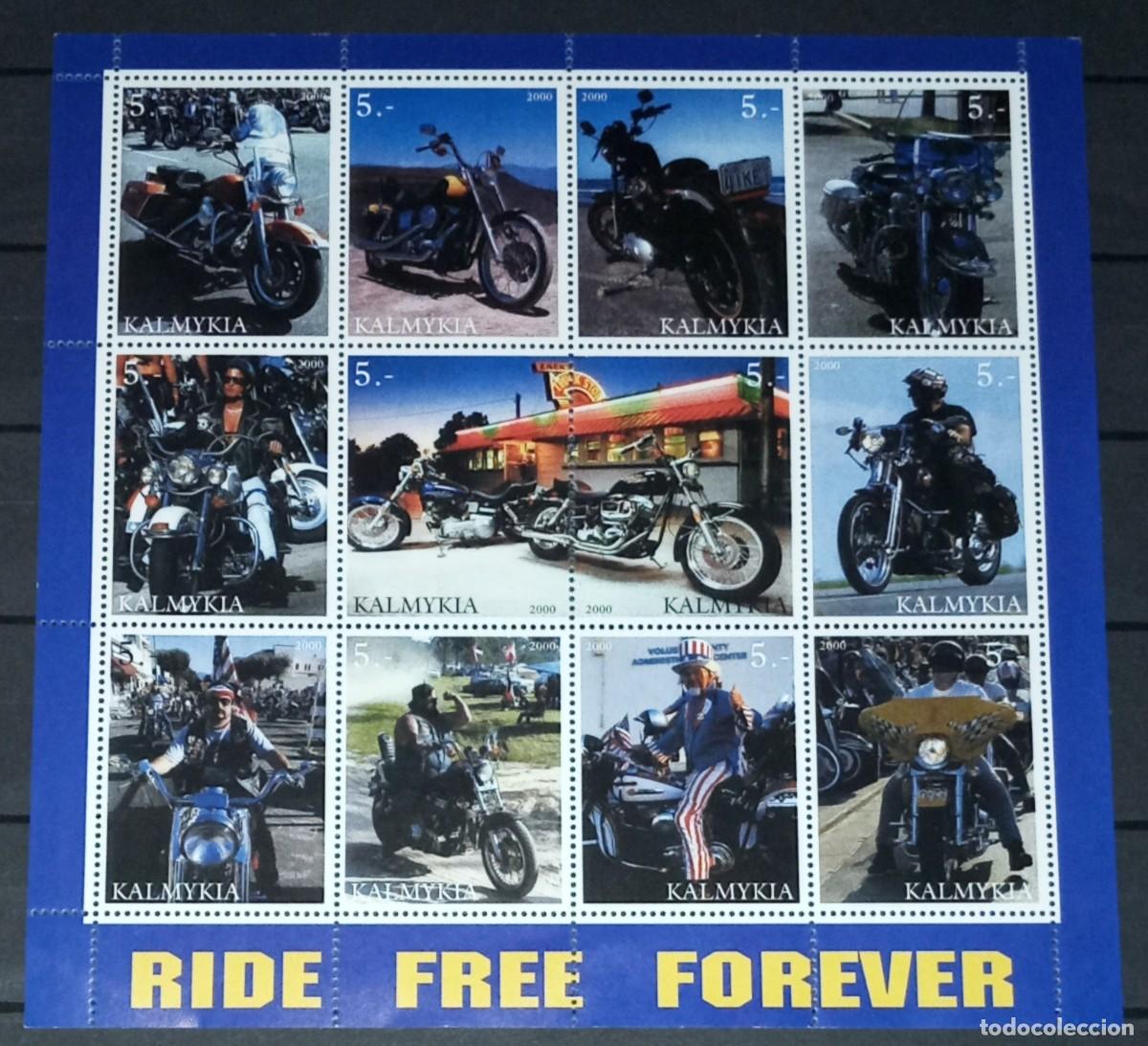 Selos: KALMYKIA 2000 SHEET MNH MOTORCYCLES MOTOS MOTOCICLETAS MOTORRADER MOTOCYCLETTES MOTOCICLETTE