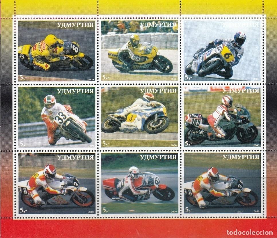Briefmarken: UDMURTIA 2000 SHEET MNH MOTORSPORT MOTORCYCLING MOTOCICLISMO MOTOS MOTOCICLETAS MOTORCYCLES DEPORTES