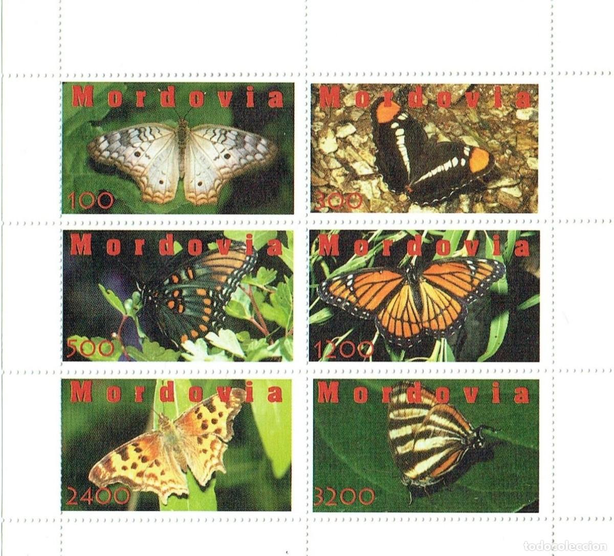 Selos: MORDOVIA 1998 SHEET MNH BUTTERFLIES PAPILLONS SCHMETTERLINGEN MARIPOSAS BORBOLETAS FARFALLE