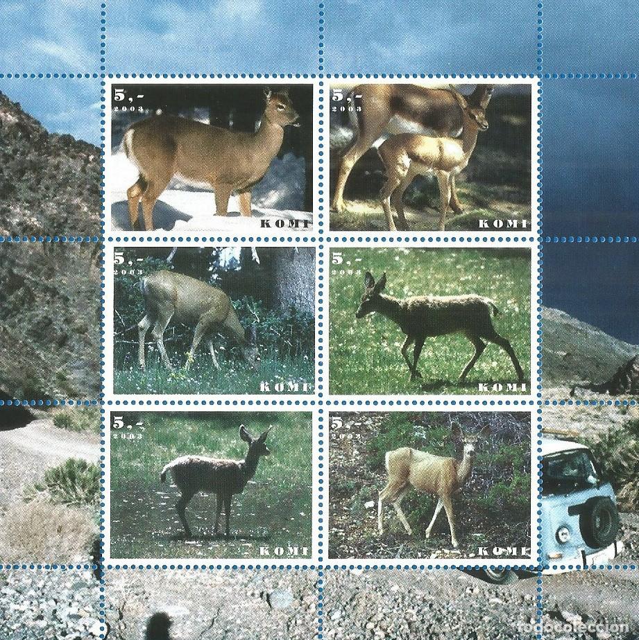 Briefmarken: KOMI 2003 SHEET MNH FAUNA MAMIFEROS CIERVOS DEERS HIRSCH CERVIDES CERVIDOS WILDLIFE