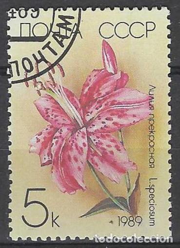Sellos: UNI&Oacute;N SOVI&Eacute;TICA 1989 - FLORA - USADO - Foto 1