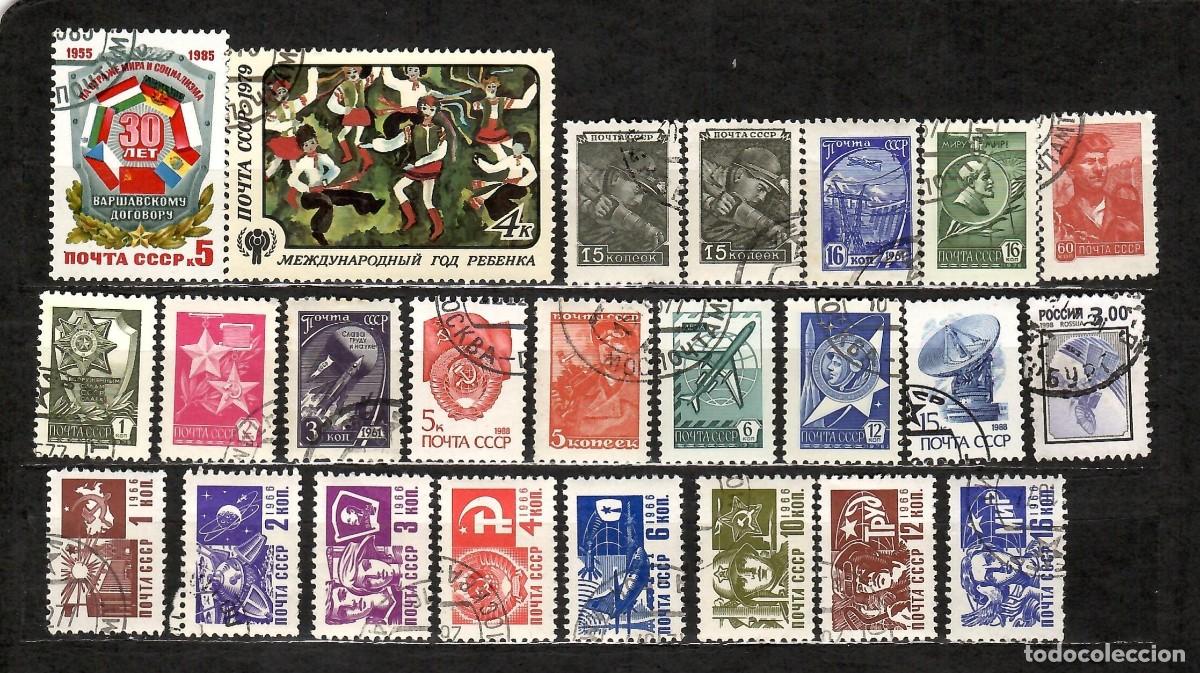 Selos: RUSIA - CCCP - LOTE DE 24 SELLOS - 1961 + 1966 - (25) - USADOS