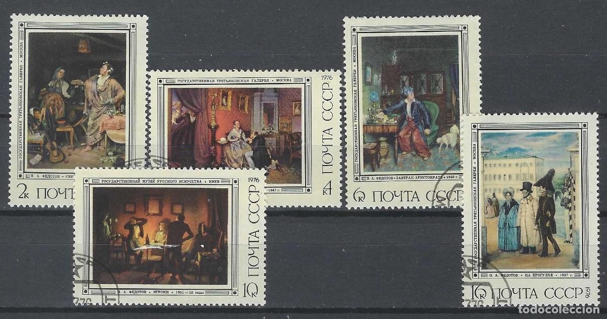Sellos: UNI&Oacute;N SOVI&Eacute;TICA 1976 - PINTURAS DE PAVEL ANDREEVITCH FEDOTOV, S.COMPLETA - USADOS