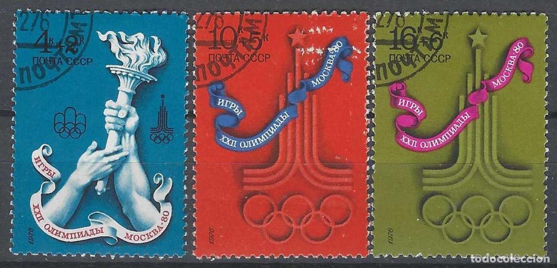 Sellos: UNI&Oacute;N SOVI&Eacute;TICA 1976 - JJOO DE MOSC&Uacute;, S.COMPLETA - USADOS