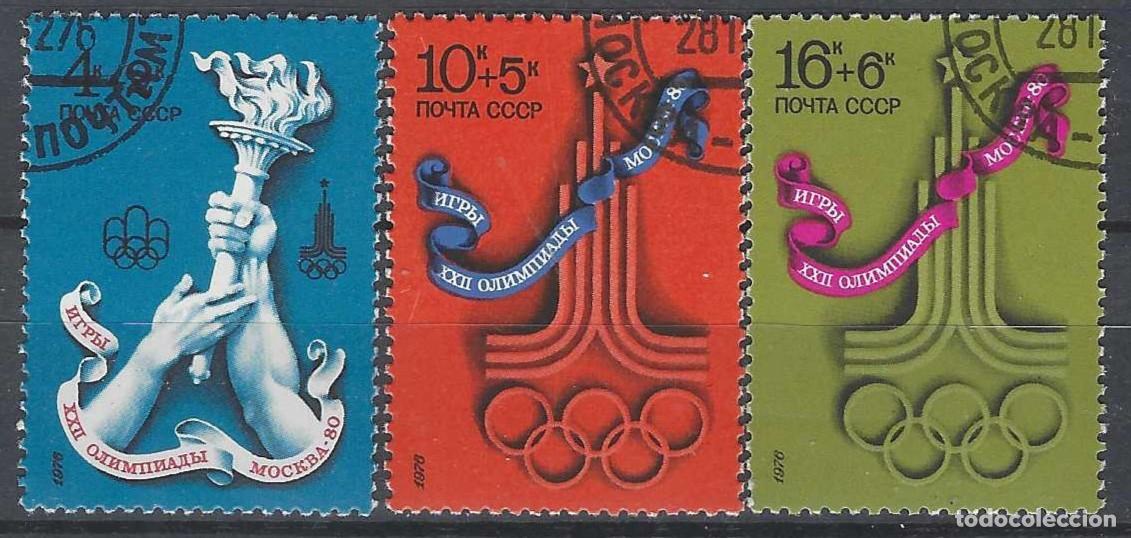 Sellos: UNI&Oacute;N SOVI&Eacute;TICA 1976 - JJOO DE MOSC&Uacute;, S.COMPLETA - USADOS