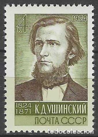 Sellos: UNI&Oacute;N SOVI&Eacute;TICA 1974 - 150&ordm; ANIV. DEL NACIMIENTO DE K.D. USHINKY - MNH**