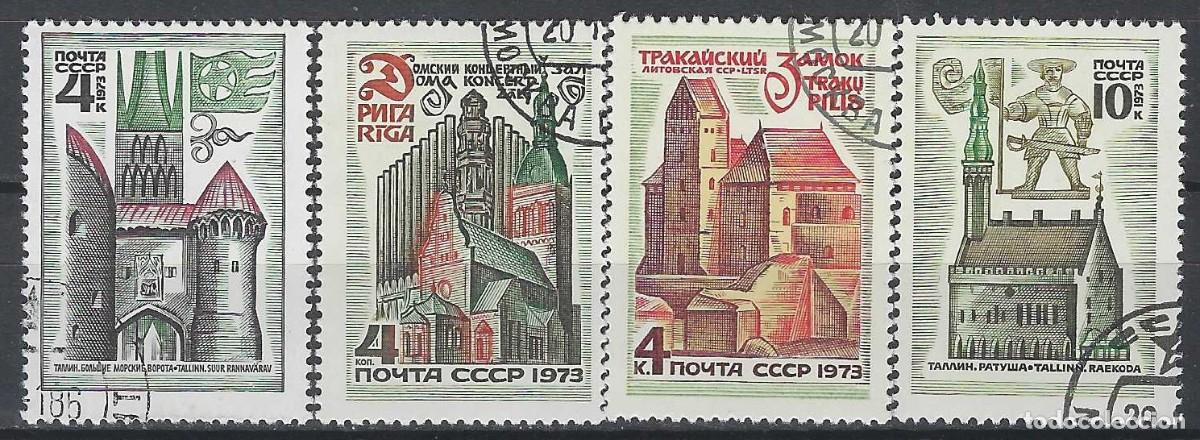 Sellos: UNI&Oacute;N SOVI&Eacute;TICA 1973 - EDIFICACIONES HIST&Oacute;RICAS DEL B&Aacute;LTICO, S.COMPLETA - USADOS - Foto 1