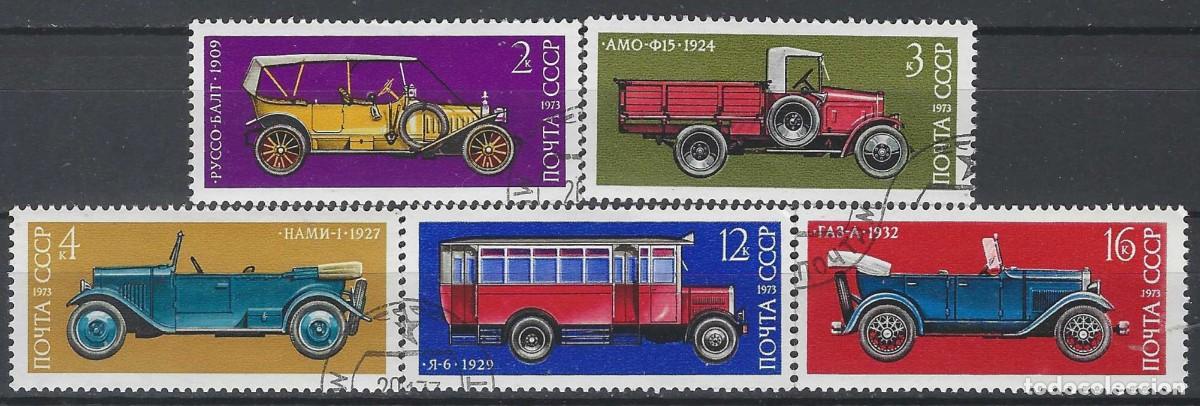 Sellos: UNI&Oacute;N SOVI&Eacute;TICA 1973 - HISTORIA DEL TRANSPORTE SOVI&Eacute;TICO, S.COMPLETA - USADOS