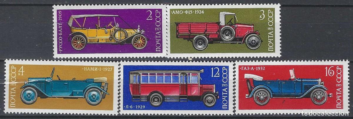 Sellos: UNI&Oacute;N SOVI&Eacute;TICA 1973 - HISTORIA DEL TRANSPORTE SOVI&Eacute;TICO, S.COMPLETA - MNH**