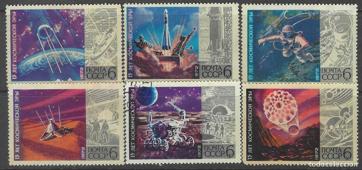 Sellos: UNI&Oacute;N SOVI&Eacute;TICA 1972 - 15 A&Ntilde;OS DE LA ERA C&Oacute;SMICA, S.COMPLETA - MSG/0