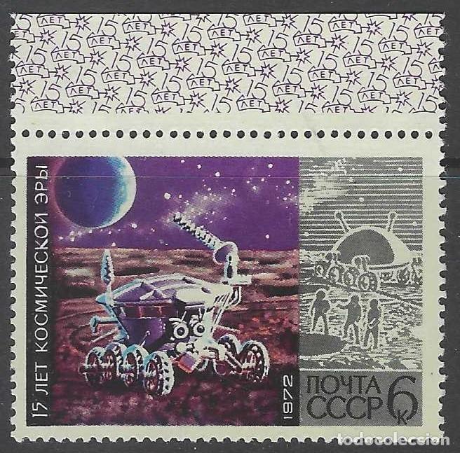 Sellos: UNI&Oacute;N SOVI&Eacute;TICA 1972 - 15 A&Ntilde;OS DE LA ERA C&Oacute;SMICA, &rdquo;LUNOKHOD-1&rdquo; - MNH**