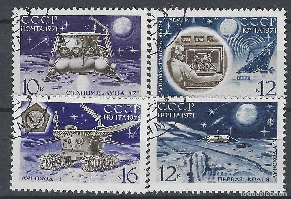 Sellos: UNI&Oacute;N SOVI&Eacute;TICA 1971 - EXPLORACI&Oacute;N DE LA LUNA, S.COMPLETA - USADOS