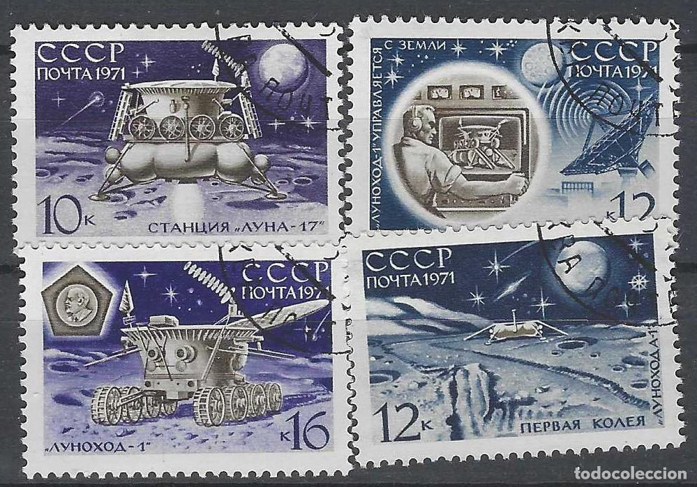 Sellos: UNI&Oacute;N SOVI&Eacute;TICA 1971 - EXPLORACI&Oacute;N DE LA LUNA, S.COMPLETA - USADOS