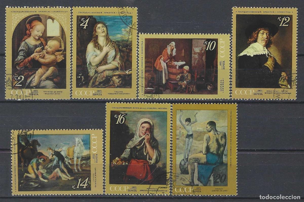 Sellos: UNI&Oacute;N SOVI&Eacute;TICA 1971 - PINTURAS EXTRANJERAS EN LOS MUSEOS SOVI&Eacute;TICOS, S.COMPLETA - USADOS