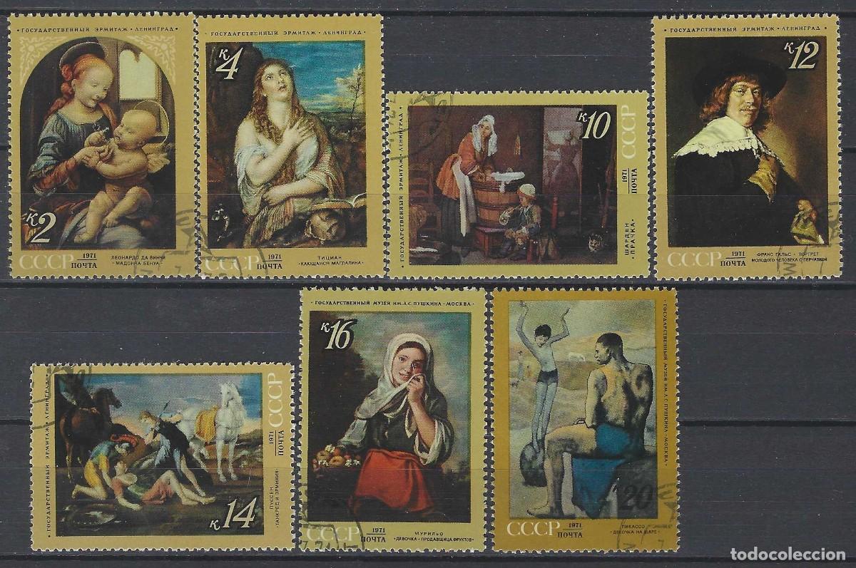 Sellos: UNI&Oacute;N SOVI&Eacute;TICA 1971 - PINTURAS EXTRANJERAS EN LOS MUSEOS SOVI&Eacute;TICOS, S.COMPLETA - USADOS