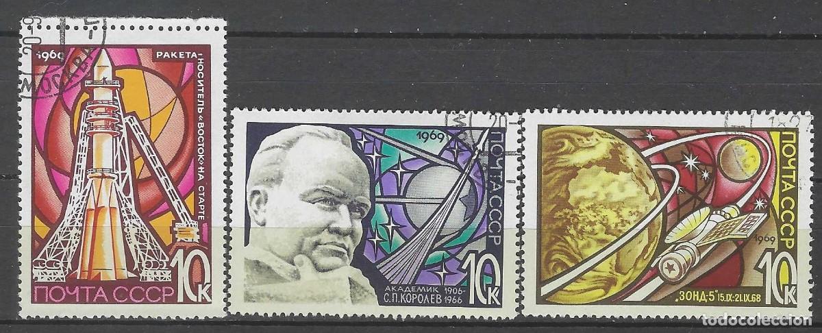 Sellos: UNI&Oacute;N SOVI&Eacute;TICA 1969 - D&Iacute;A DE LA COSMON&Aacute;UTICA, S.COMPLETA - USADOS