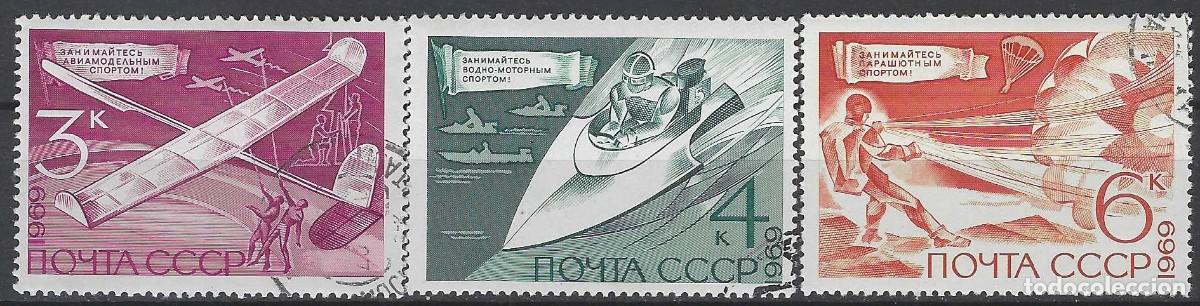 Sellos: UNI&Oacute;N SOVI&Eacute;TICA 1969 - DEPORTES T&Eacute;CNICOS, S.COMPLETA- USADOS