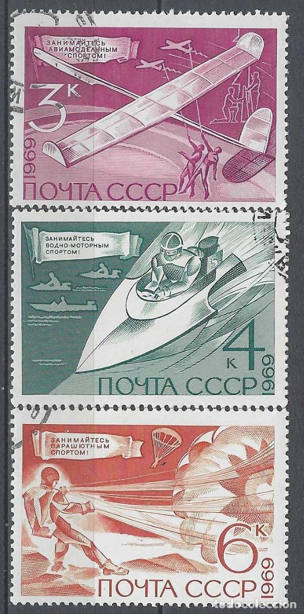 Sellos: UNI&Oacute;N SOVI&Eacute;TICA 1969 - DEPORTES T&Eacute;CNICOS, S.COMPLETA- USADOS