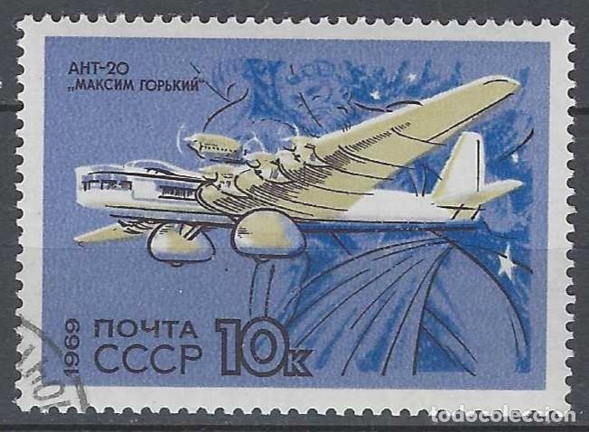 Sellos: UNI&Oacute;N SOVI&Eacute;TICA 1969 - AVIONES - USADO