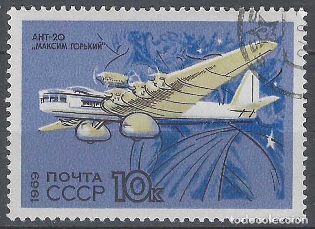 Sellos: UNI&Oacute;N SOVI&Eacute;TICA 1969 - AVIONES - USADO