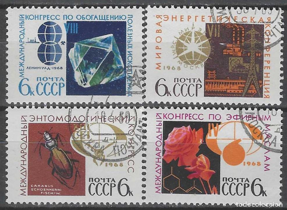 Sellos: UNI&Oacute;N SOVI&Eacute;TICA 1968 - CONGRESOS Y ASAMBLEAS INTERNACIONALES, S.COMPLETA - USADOS