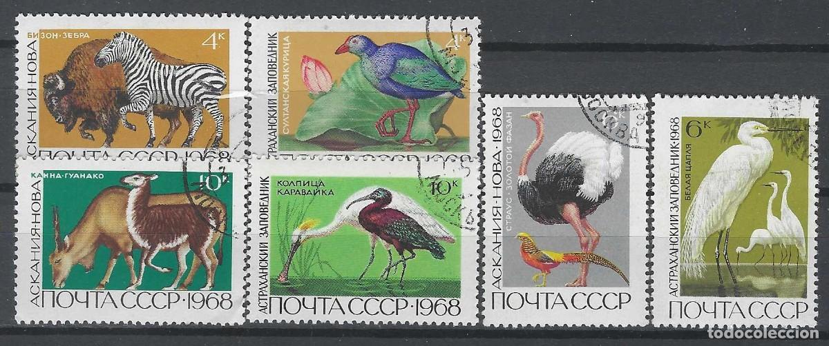 Sellos: UNI&Oacute;N SOVI&Eacute;TICA 1968 - FAUNA, RESERVAS NATURALES, S.COMPLETA - USADOS