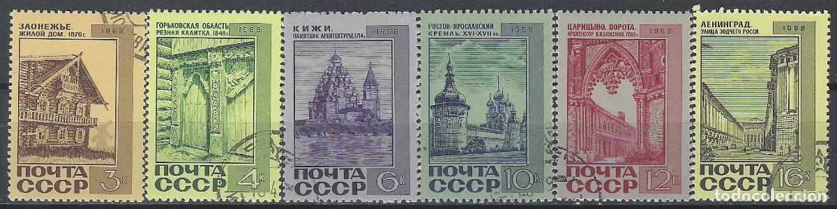 Sellos: UNI&Oacute;N SOVI&Eacute;TICA 1968 - ARQUITECTURA TRADICIONAL, S.COMPLETA - USADOS