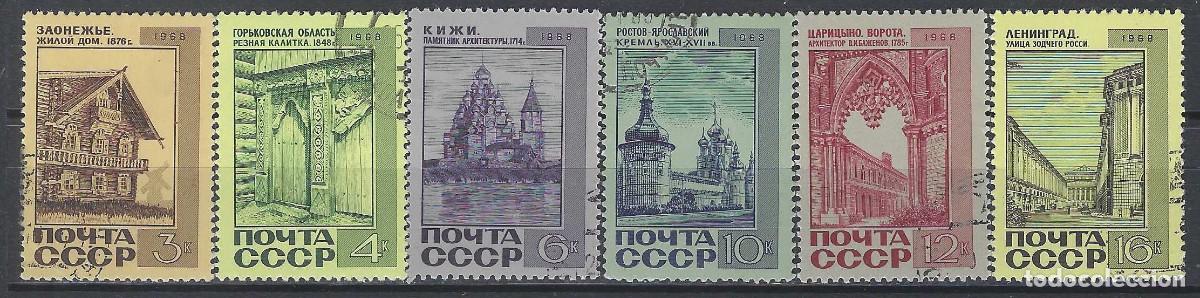 Sellos: UNI&Oacute;N SOVI&Eacute;TICA 1968 - ARQUITECTURA TRADICIONAL, S.COMPLETA - USADOS
